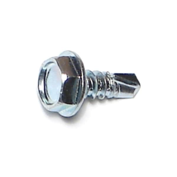 Midwest Fastener Self-Drilling Screw, #10 x 1/2 in, Zinc Plated Steel Flange Hex Head External Hex Drive, 40 PK 36021 - main